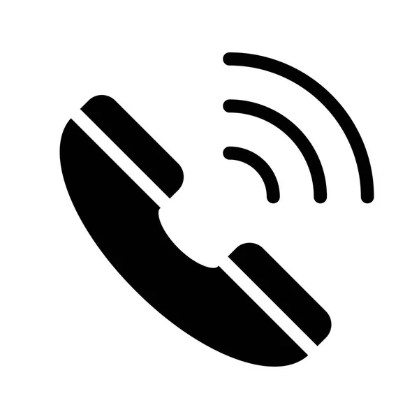 Telefon Glyphen Flache Vektorsymbole — Stockvektor