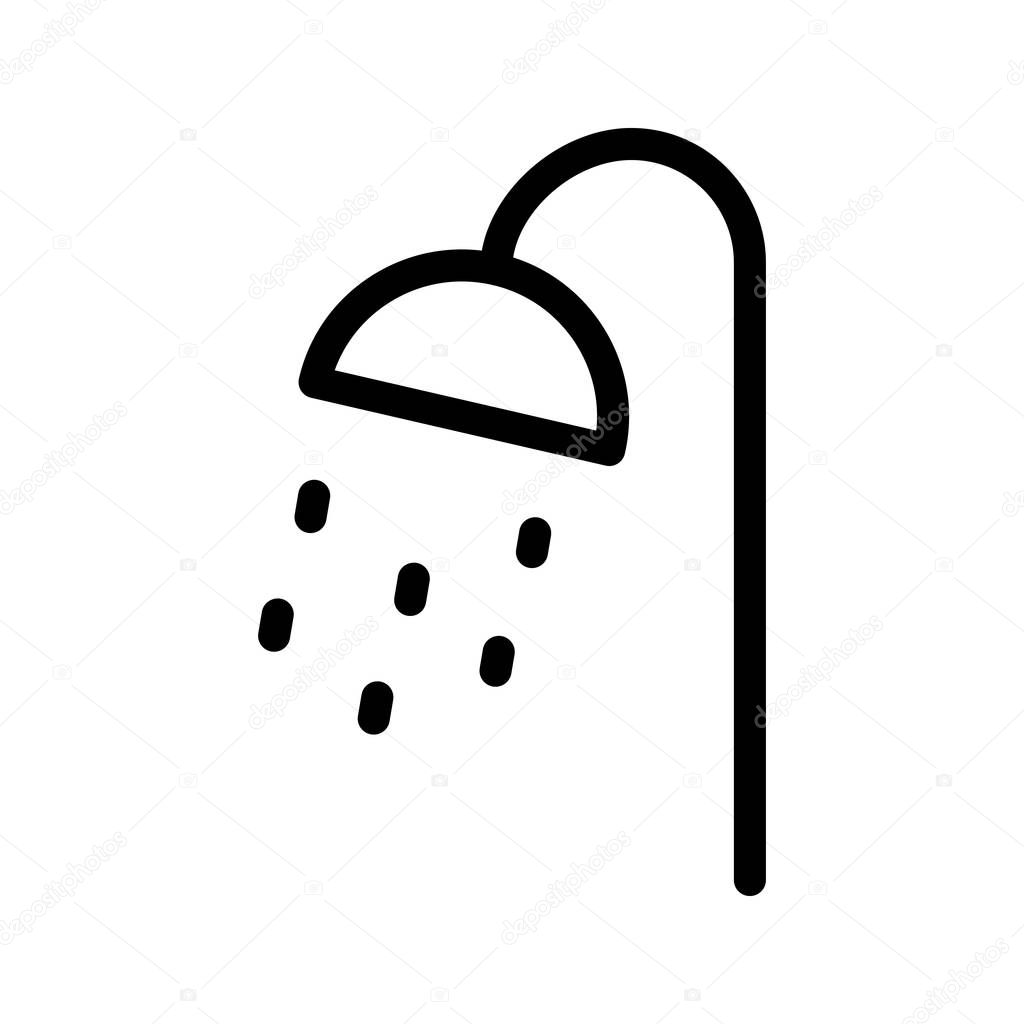 bath thin line vector icon