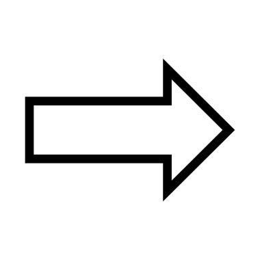 Ok vektör satırı simgesi