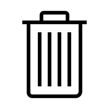 çöp vektör satırı simgesi