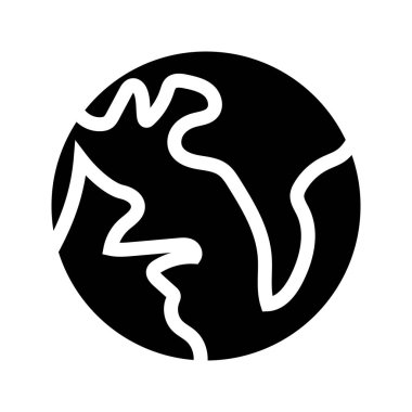 Dünya vektör satırı simgesi