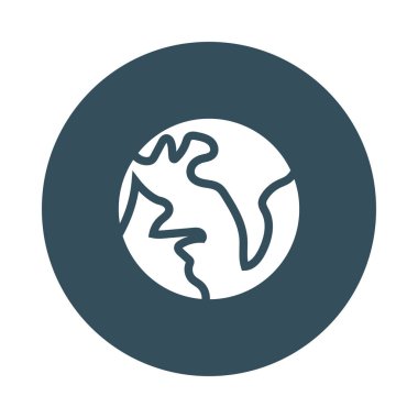 Dünya vektör satırı simgesi