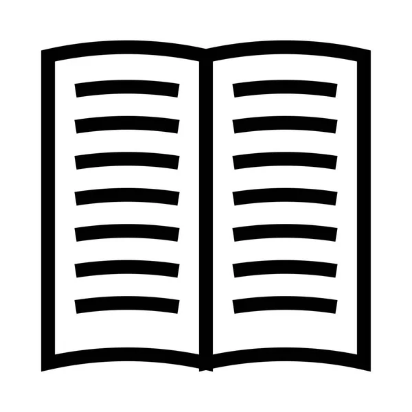 Libro Vector Línea Icono — Vector de stock