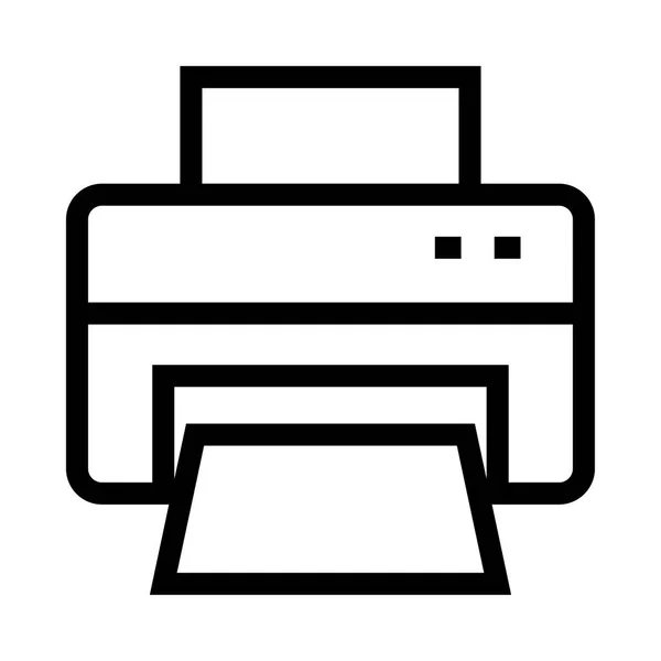 Fax Vector Línea Icono — Vector de stock