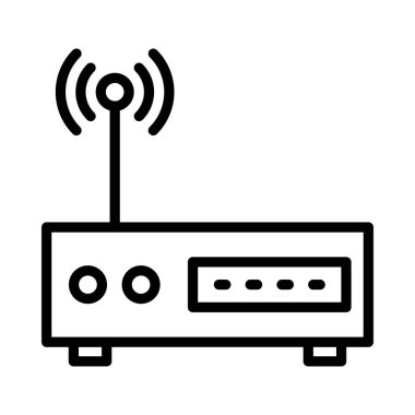 Modem ince çizgi vektör simgeler