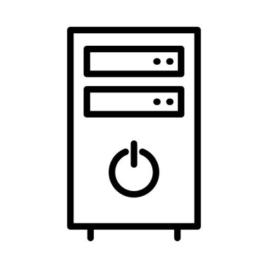 bilgisayar ince çizgi vektör simgeler