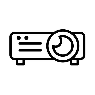 Beamer ince çizgi vektör simgeler