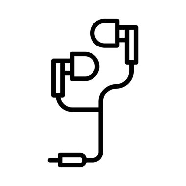 kulaklık ince çizgi vektör simgeler