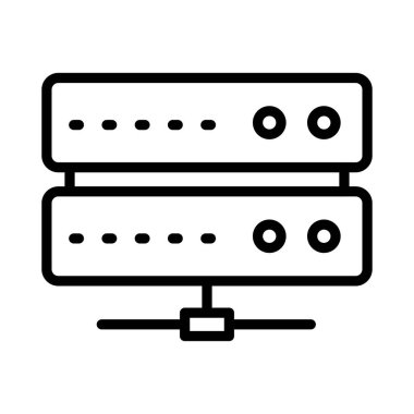 veritabanı ince çizgi vektör simgeler