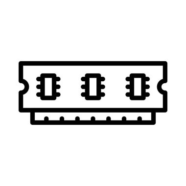 bellek ince çizgi vektör simgeler