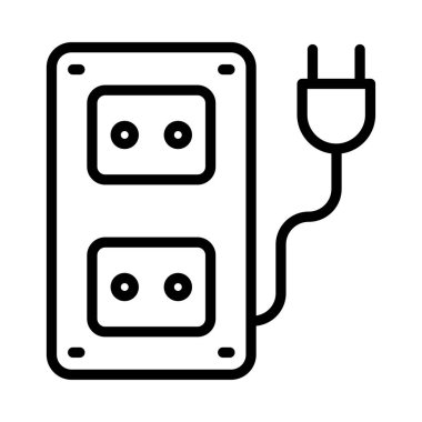 Bağdaştırıcı ince çizgi vektör simgeler