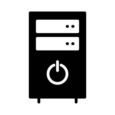 bilgisayar Glifler düz vektör simgeler