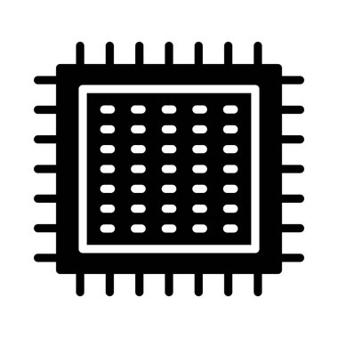 çip Glifler düz vektör simgeler