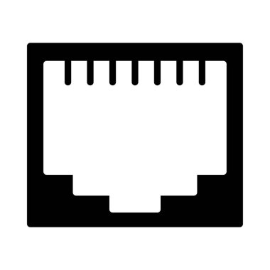 Ethernet Glifler düz vektör simgeler