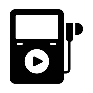 kulaklık Glifler düz vektör simgeler