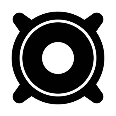 hoparlör Glifler düz vektör simgeleri