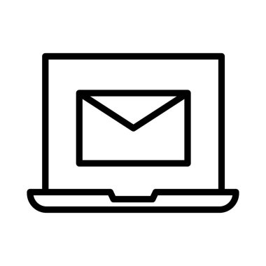 ileti ince çizgi vektör simgesi