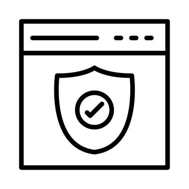 İnternet İnce Satır Vektörü Simgesi