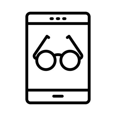 gözlük ince çizgi vektör simgesi