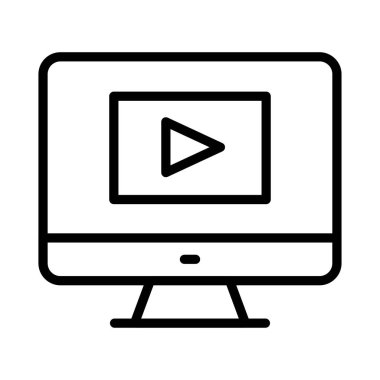 ince çizgi vektör simge oynamak