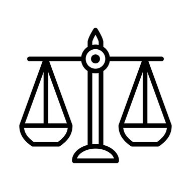 denge ince çizgi vektör simgesi