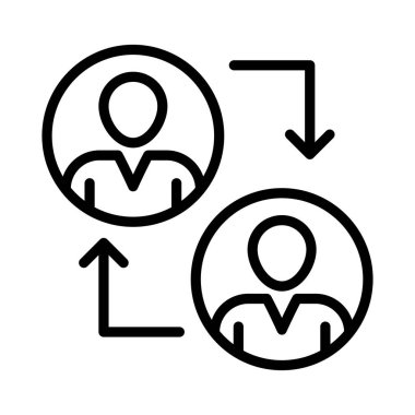 transfer ince çizgi vektör simgesi