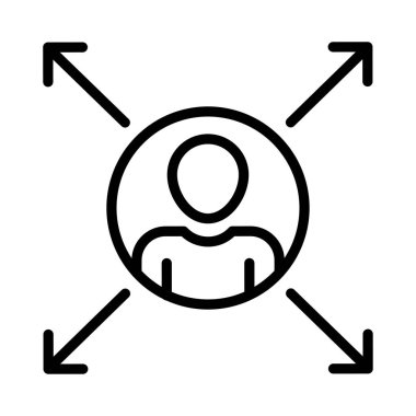 Avatar ince çizgi vektör simgesi