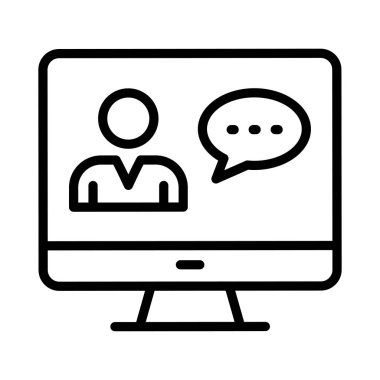 LCD ince çizgi vektör simgesi