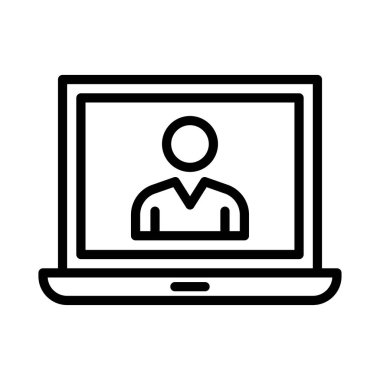 Kullanıcı ince çizgi vektör simgesi