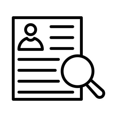 İşe Alım ince çizgi vektör simgesi