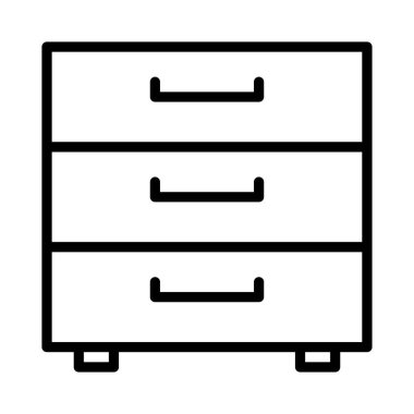 kabine ince çizgi vektör simgesi