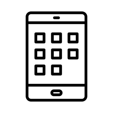 Uygulama ince çizgi vektör simgesi