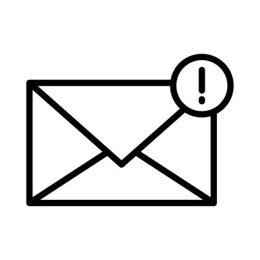 Uyarı ince çizgi vektör simgesi