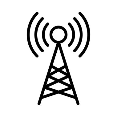 Sinyal ince çizgi vektör simgesi