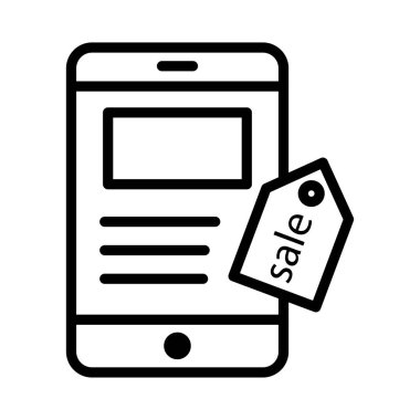 Etiket İnce Satır Vektörü Simgesi