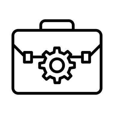 Evrak çantası İnce Satır Vektörü Simgesi