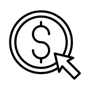 Online ince çizgi vektör simgesi