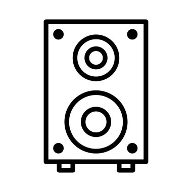 Hoparlör ince çizgi vektör simgesi