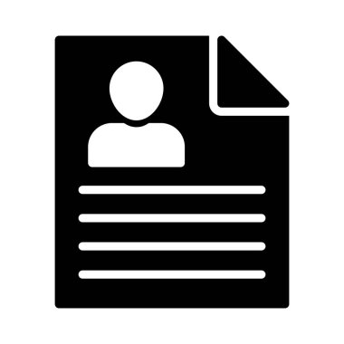 CV Glifler düz vektör simgeler