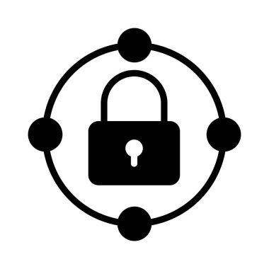 Özel glif düz vektör simgeler