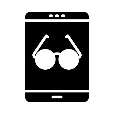 gözlük Glifler düz vektör simgeler