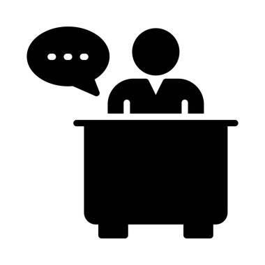 Resepsiyon Glifler düz vektör simgeler