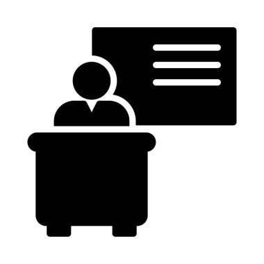 Yönetim Kurulu Glifler düz vektör simgeler