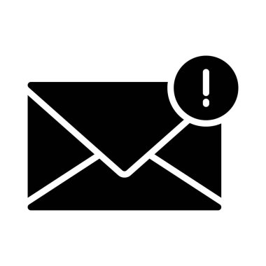 Uyarı Glifler düz vektör simgesi