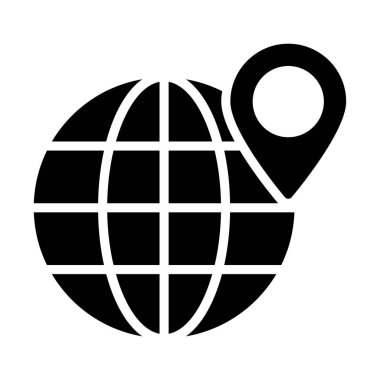 harita Glifler düz vektör simgesi