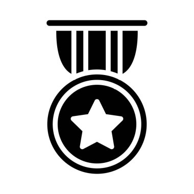 madalya Glifler düz vektör simgesi