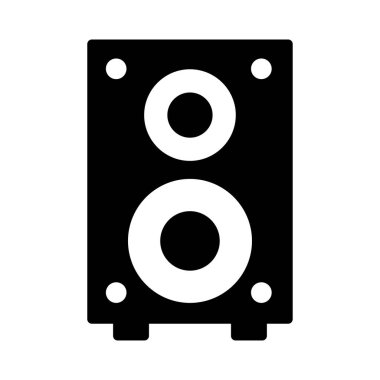 hoparlör Glifler düz vektör simgesi
