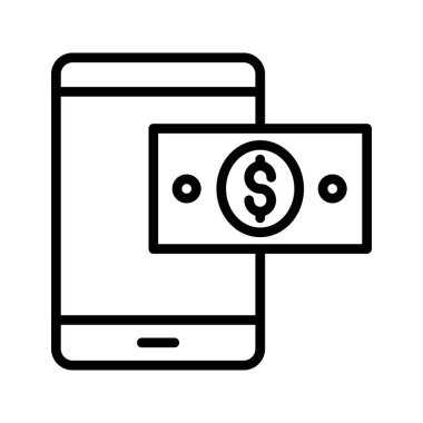 Doları ince çizgi vektör simgeler