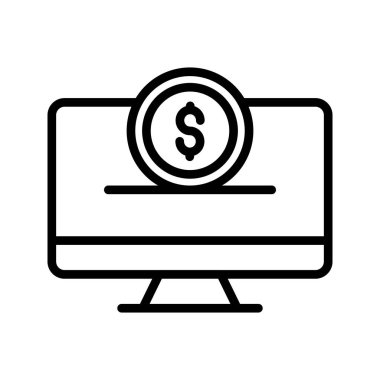 Online ince çizgi vektör simgeler