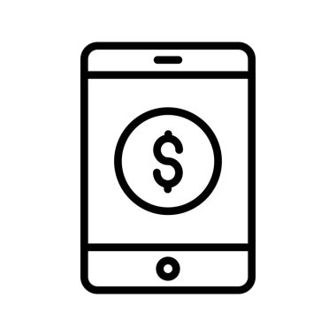 Doları ince çizgi vektör simgeler